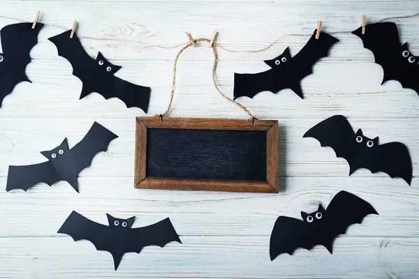 할로윈 박쥐 블랙 프레임 — 스톡 사진