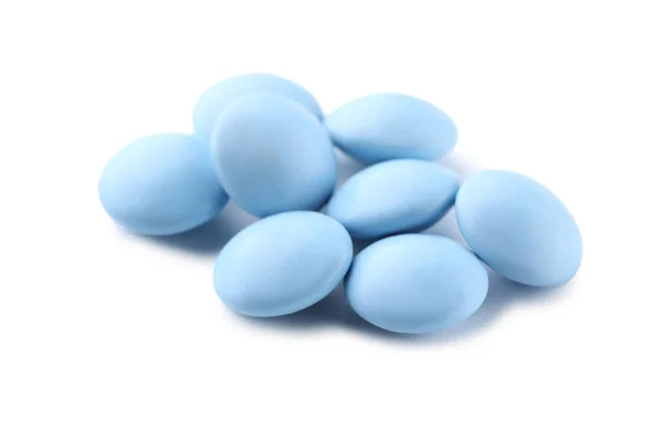 Blue pills isolated on a white background — Stock Photo, Image
