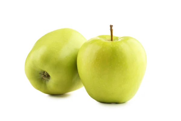 Manzanas verdes aisladas sobre fondo blanco — Foto de Stock