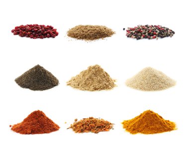 Kolaj farklı baharat baharat 