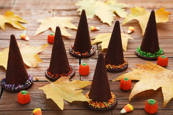 Chocolate halloween hats — Stock Photo, Image
