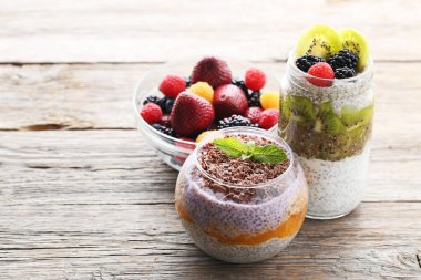 Chia pudingi çilek ile  