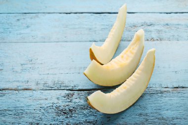 Dilim kavun mavi ahşap tablo