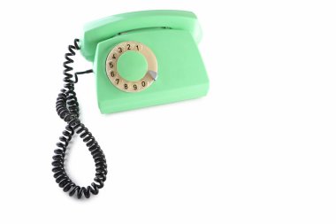 Yeşil retro telefon  