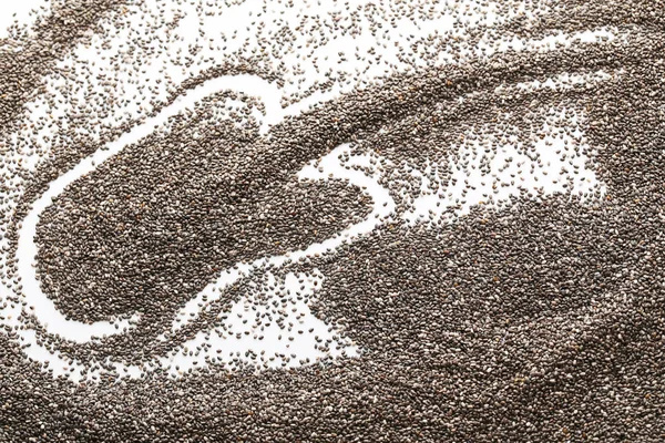 Gitar şeklinde chia tohum yığını — Stok fotoğraf