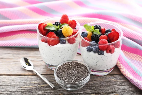 Chia pudingi çilek ile 