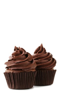Çikolata cupcakes izole 
