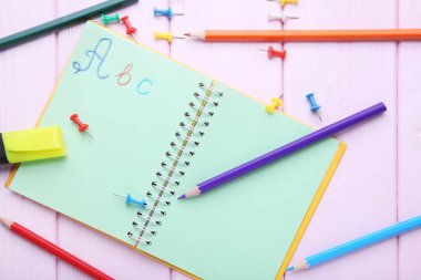 El yazısı harflerle Abc defter 