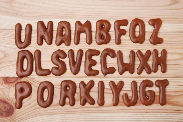 Μπισκότα σοκολάτας αλφάβητο — Φωτογραφία Αρχείου