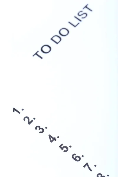 Lista Tareas Vacías Libro Blanco — Foto de Stock