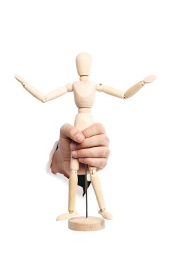 Erkek el ahşap şekil ile