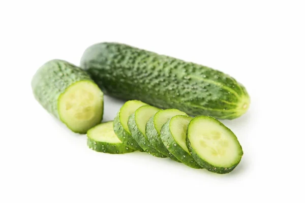 Okurky čerstvé zelené — Stock fotografie