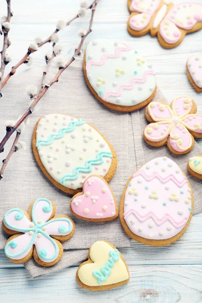 Easter cookies with napkin — Stock Photo, Image
