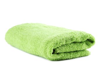 Yeşil havlu izole 