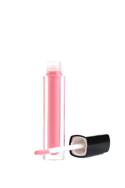 Pink Lip Gloss Diisolasi Pada Warna Putih — Stok Foto