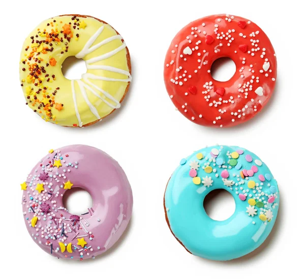 Collage van donuts met hagelslag — Stockfoto