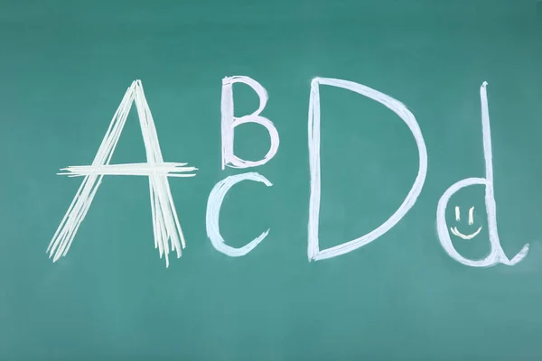 손으로 쓴된 편지 Abcd — 스톡 사진