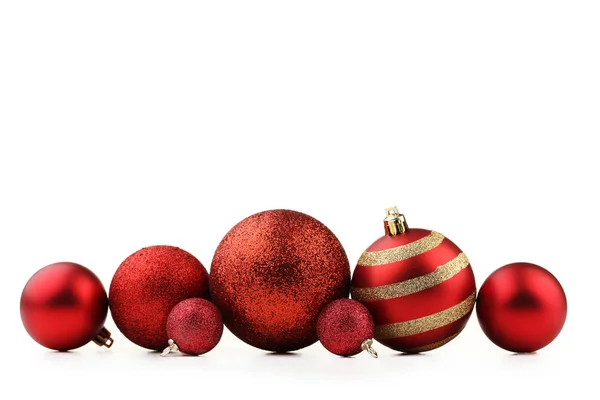 Rote Christbaumkugeln — Stockfoto