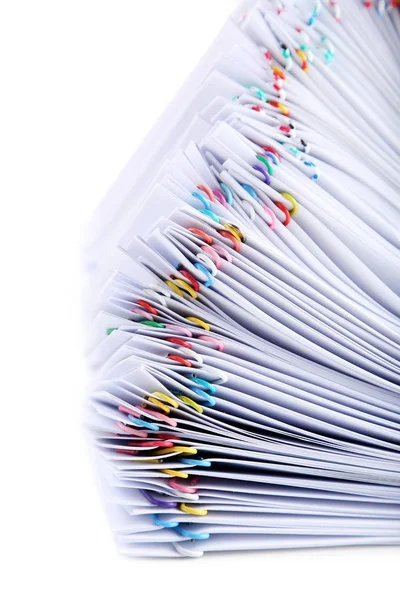 Stack of papers with paperclips — Stock Photo, Image