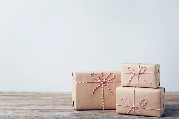 Brown gift boxes — Stock Photo, Image