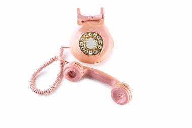 pembe retro telefon