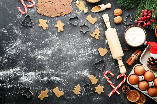 Baking christmas cookies — Stock Photo, Image