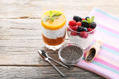 Chia pudingi çilek ile 