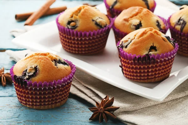 Muffin ai mirtilli dolci — Foto Stock