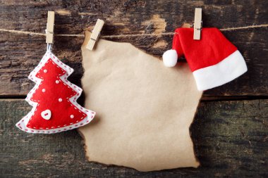 Kağıt boş levha ile Noel süsleri