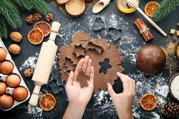 Baking christmas cookies — Stock Photo, Image