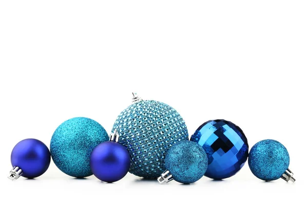 Modrý vánoční ozdoby — Stock fotografie
