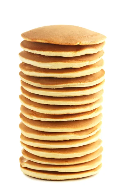 Tasty Bakade Pannkakor Isolerad Vit — Stockfoto