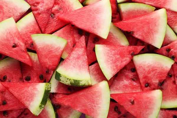 Tasty Slices Watermelons Background — Stock Photo, Image