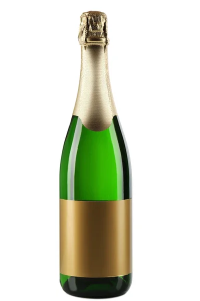 Champagne Bottle Isolated White Background — Stock Photo, Image