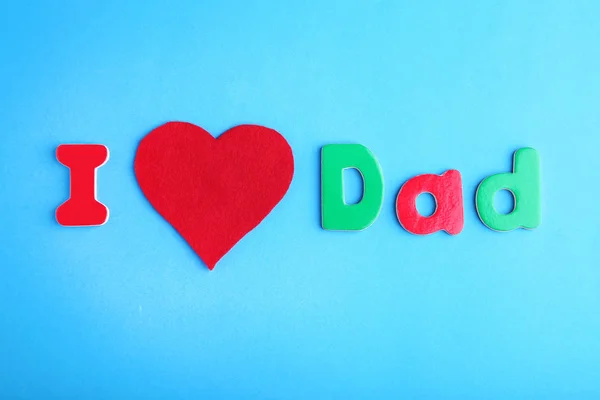 Encantan Las Palabras Papá Sobre Fondo Azul — Foto de Stock