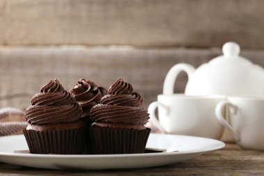 Plaka çikolata cupcakes