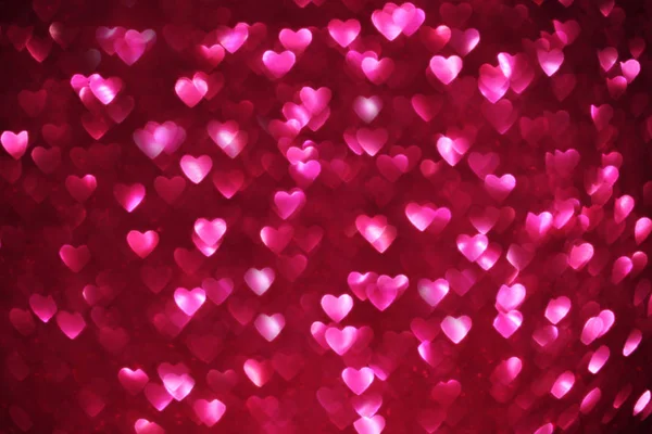 Красивые Розовые Сердца Bokeh Фон — стоковое фото