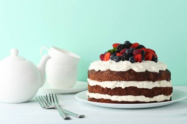 Lezzetli çikolatalı bisküvi kek