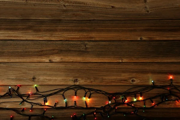 Światła girlandy świąteczne — Zdjęcie stockowe