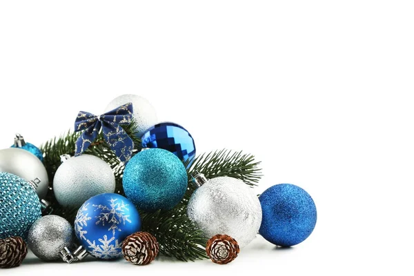 Christmas baubles with cones Stock Photo