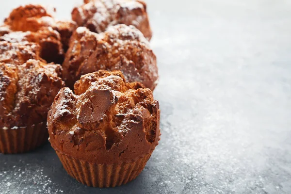 Tasty muffins on table — Stock Photo, Image