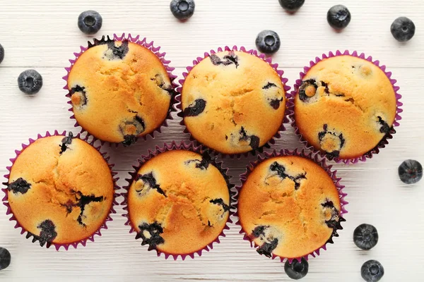 Süße Blaubeermuffins — Stockfoto