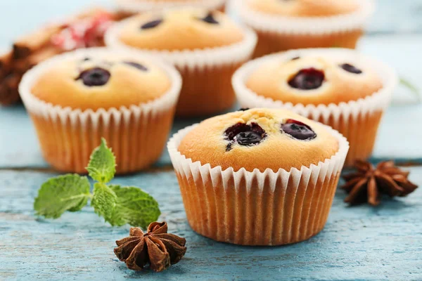 Tatlı yabanmersini muffins — Stok fotoğraf