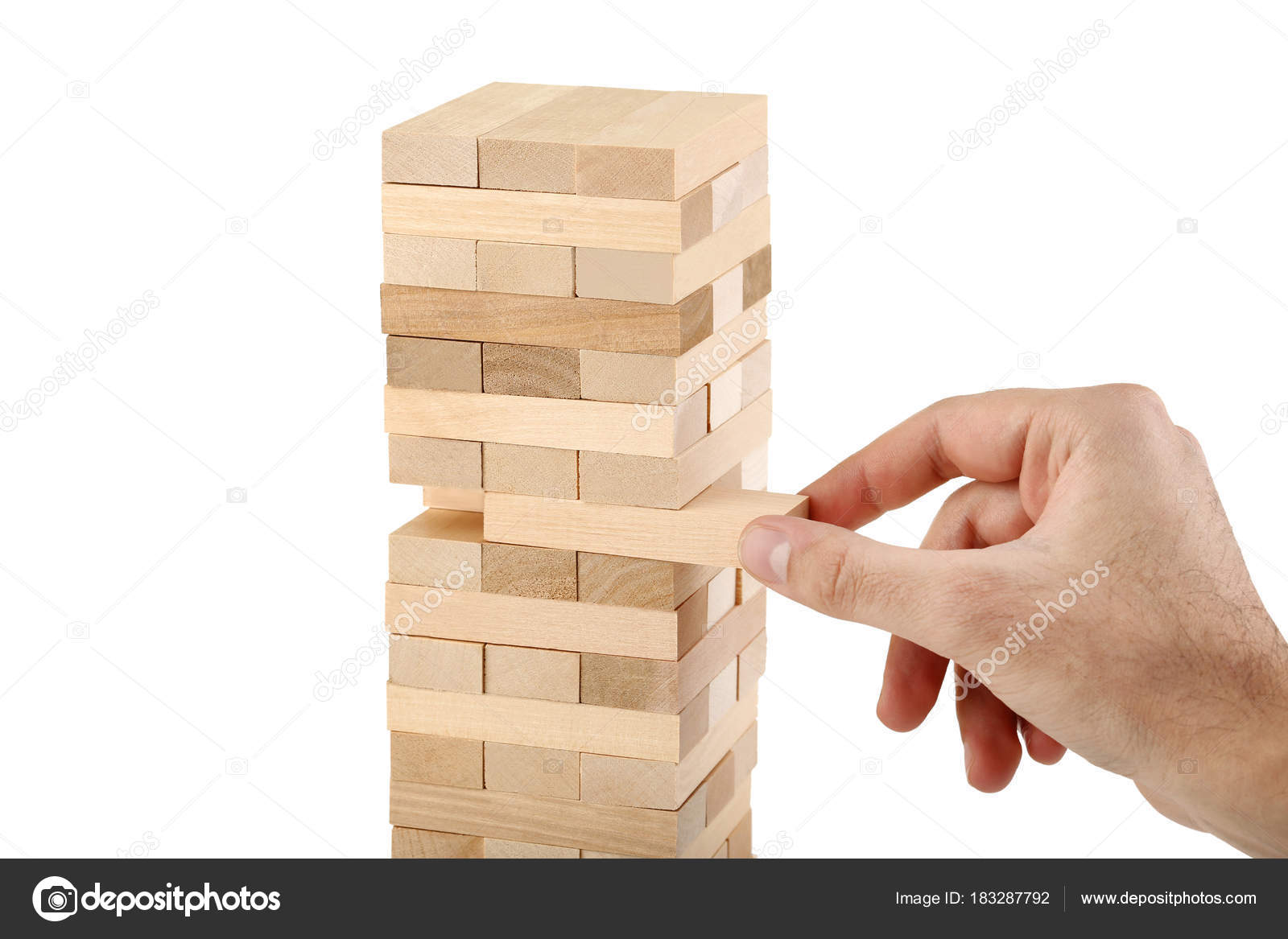 jenga wooden blocks