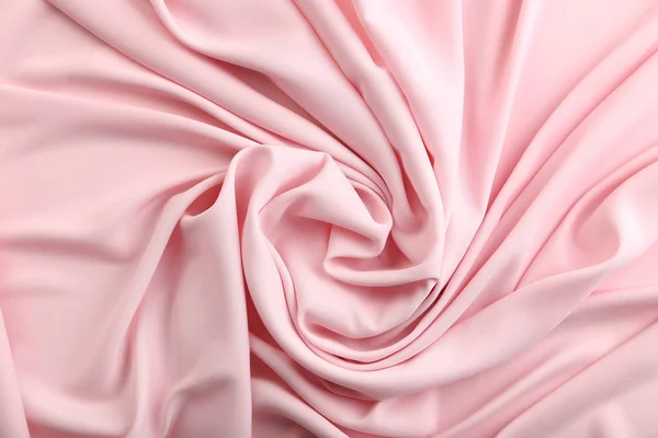 Close View Tumbled Pink Satin Fabric — Stock Photo, Image