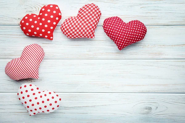 Sevgi Kalpleri Beyaz Ahşap Tablo — Stok fotoğraf