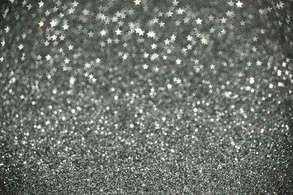 Beautiful Silver Star Bokeh Background — Stock Photo, Image