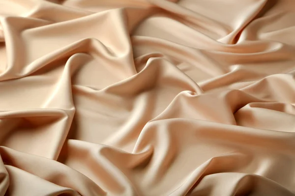 Background Beige Satin Fabric — Stock Photo, Image