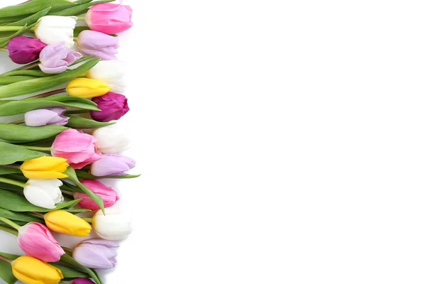 Bouquet Tulips White Background Royalty Free Stock Images
