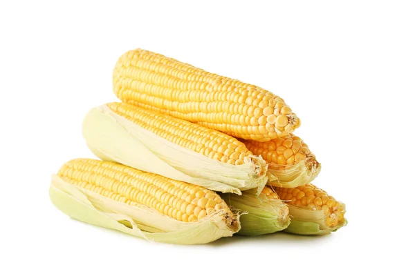 Sweet Corns Isolated White — Stock Photo, Image